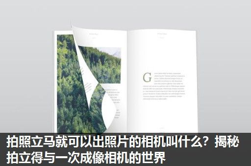 拍照立马就可以出照片的相机叫什么？揭秘拍立得与一次成像相机的世界